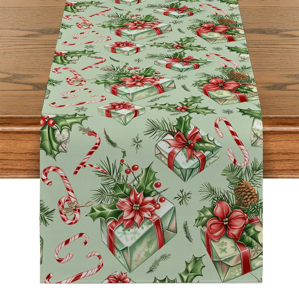 

Christmas Gift Plant Leaves Table Runners Dresser Table Decor Reusable Kitchen Dining Table Runner Party Decor