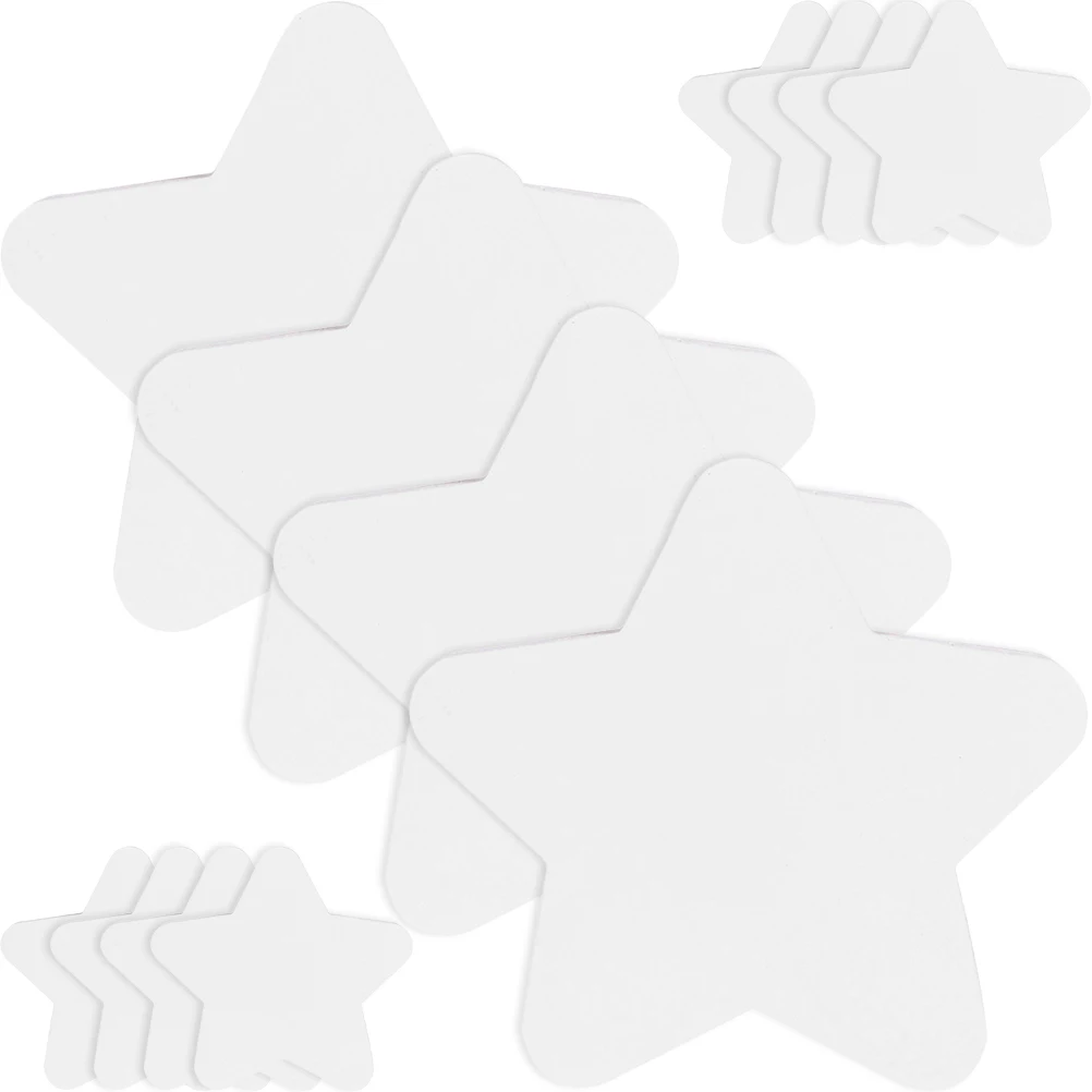 

10pcs Star Shaped Oil Painting Board Round White Canvas for Students Artist Panels Cotton Drawing Boards Acrylic Paint
