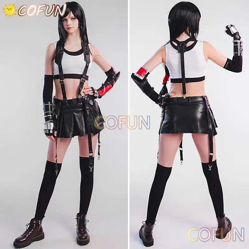 

Game Final Fantasy VII Remake Tifa Lockhart Cosplay Costume Halloween Uniform Women Outfits Carnival Party Suits