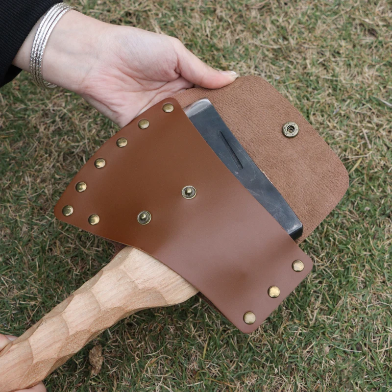 PUレザー斧シース、マルチサイズ斧カバー、保護カバー、キャン - Leatherwork Essentials のレビューと価格