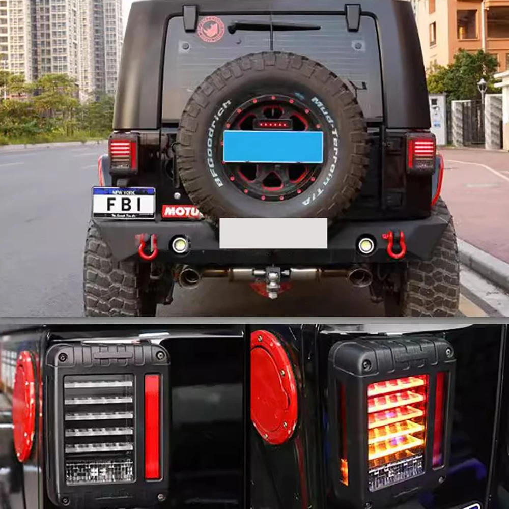 Lantsun J145 Taillight Rear Light ABS LED Lamp for Jeep for Wrangler JK07-17, 1-Pair