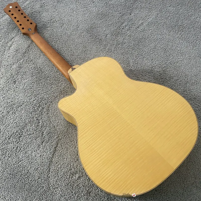 A228 12 String Electric&Acoustic Guitar Semi Finishing without Hardwares Genuine LUNA with Paint and Wood Damages Sales