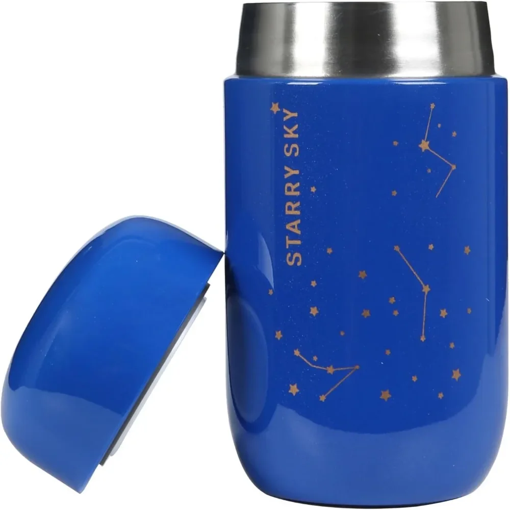 Mini-Thermosflasche aus Edelstahl 304, kleine Kapazität, niedliche Sternenhimmel-Wasserflasche, tragbare Thermosflasche, frei von Bisphenol A