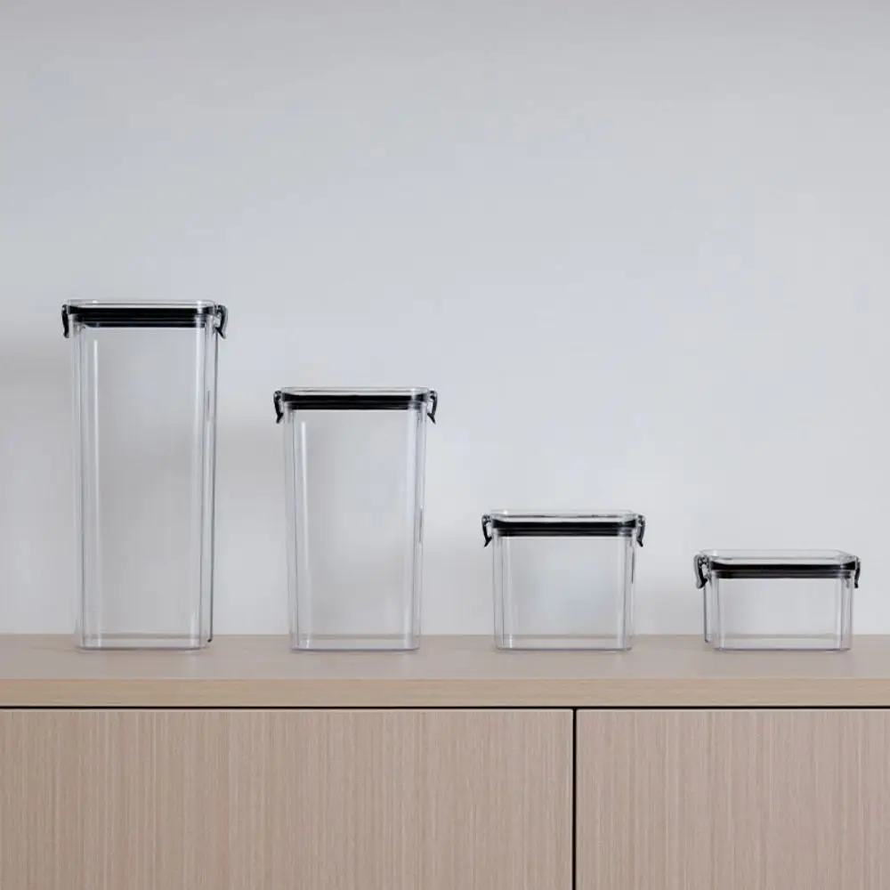 Transparent Plastic Storage Boxes Square Sealed Stackable Food Storage Boxes Plastic Stackable Sealed Square Fresh-Keeping Boxes