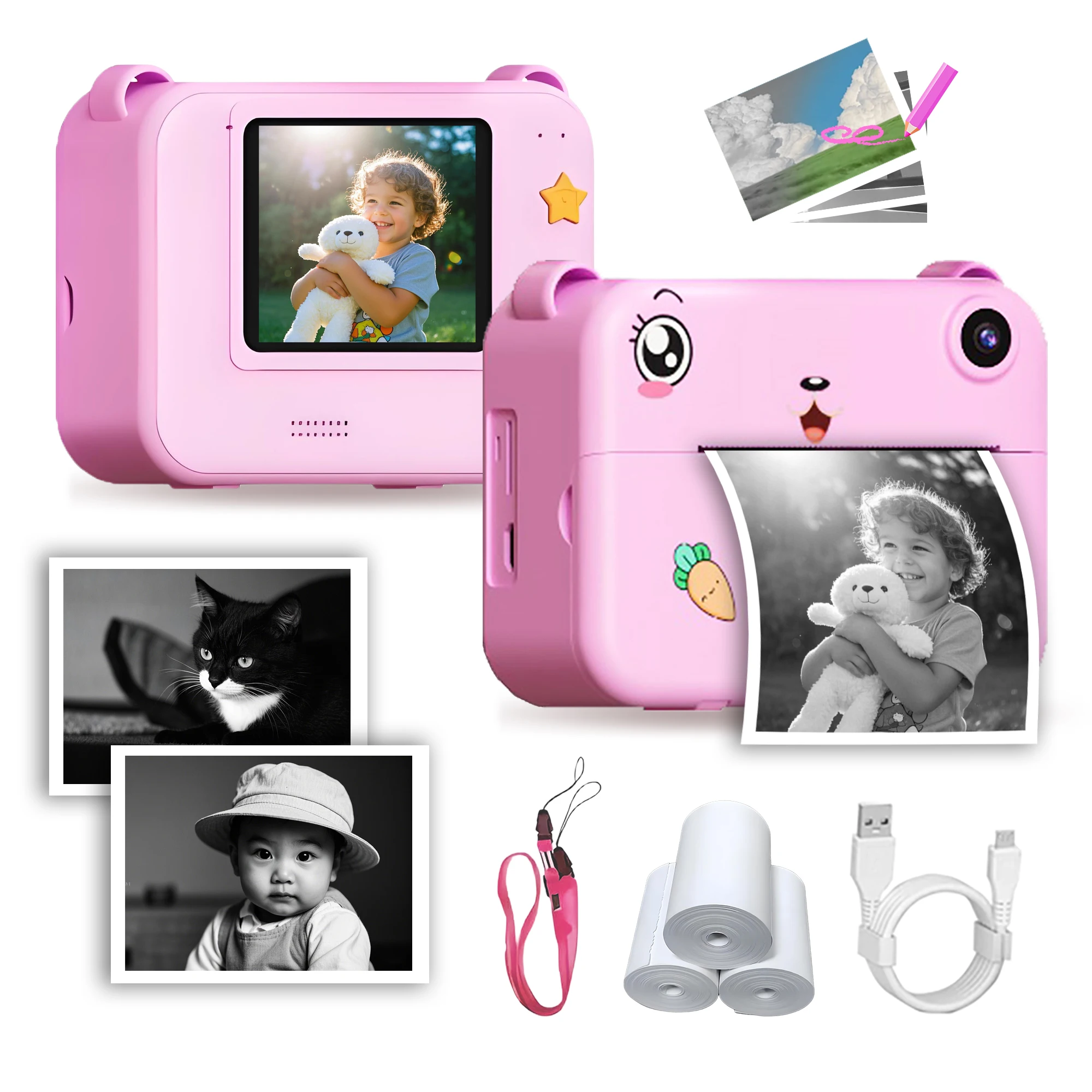 

Children's printable camera toy small camera gift for boys and girls