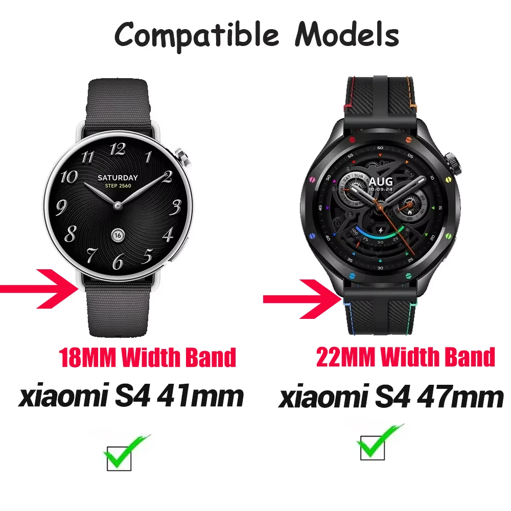 18mm Stainless Steel Band For Xiaomi Watch S4 41MM Metal Strap 22mm Bracelet Band For Xiaomi Watch 5/S5 S4 S3 S2 S1 Pro/Active
