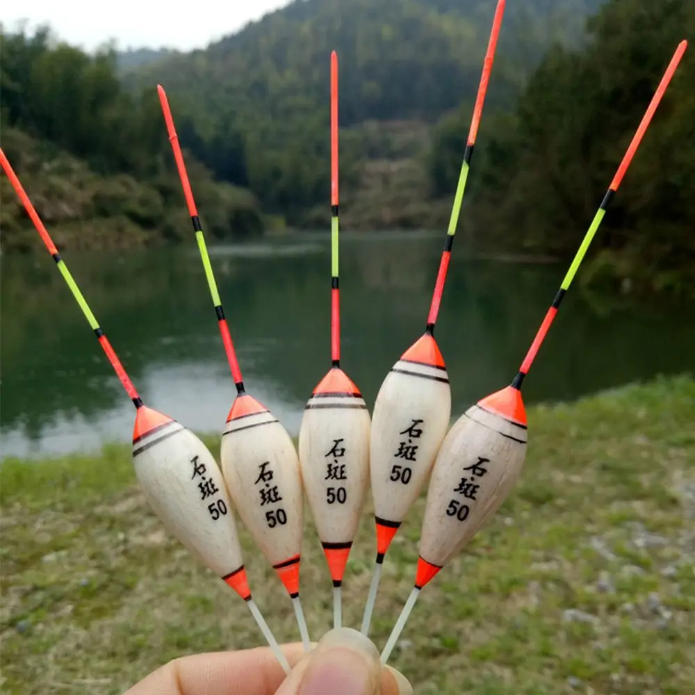 

5pcs New Durable Carp Portable Balsa Wood Balsa Flotteur Fishing Floats wooden