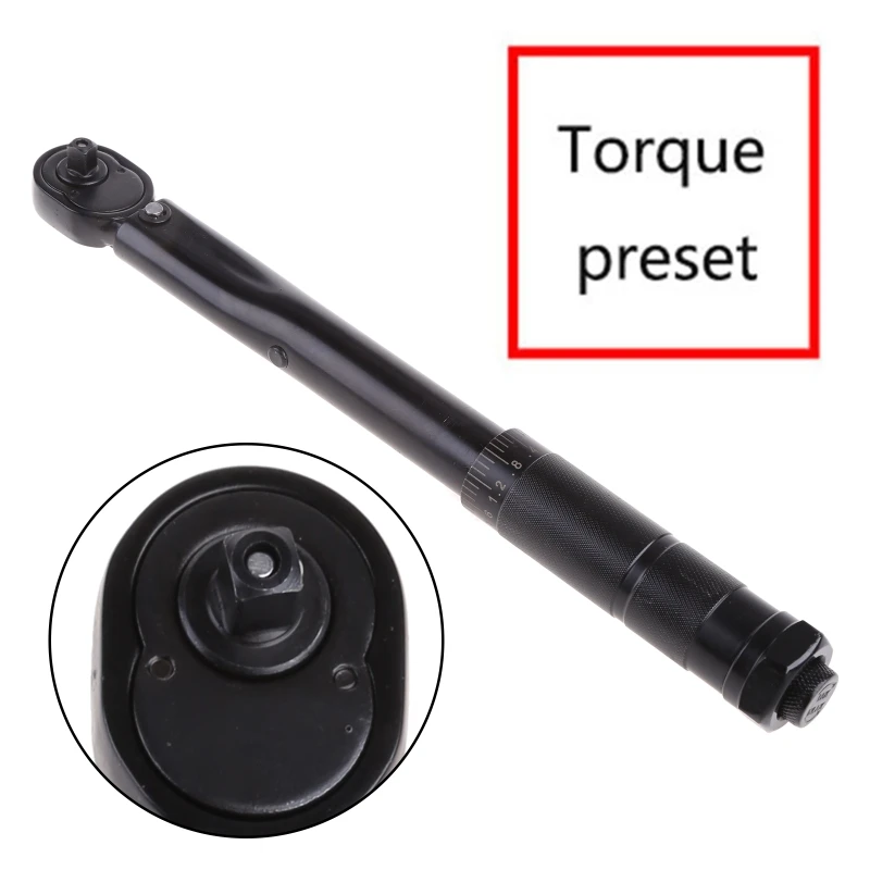 1/4-Inch Torque Wrench Square 5-25NM Two-Way Precise Ratchet Wrench Repair Spanner for Key Hand Tools Carbon Steel