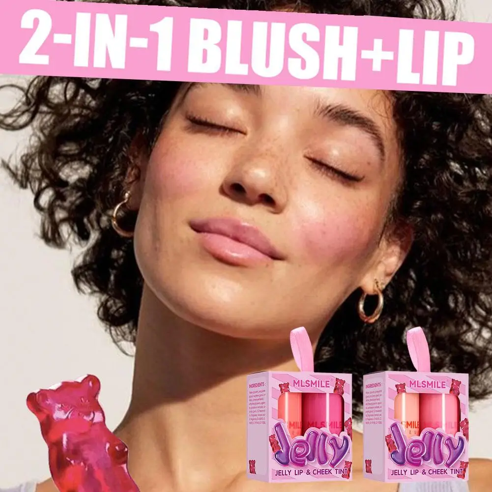 Druivengelei Blush Lippenstift Rode Tint Lip En Wang Voor Tweeërlei Gebruik Lippenbalsem Langdurige Wangcrème Kleur Waterdichte Rouge Blusher C2e1