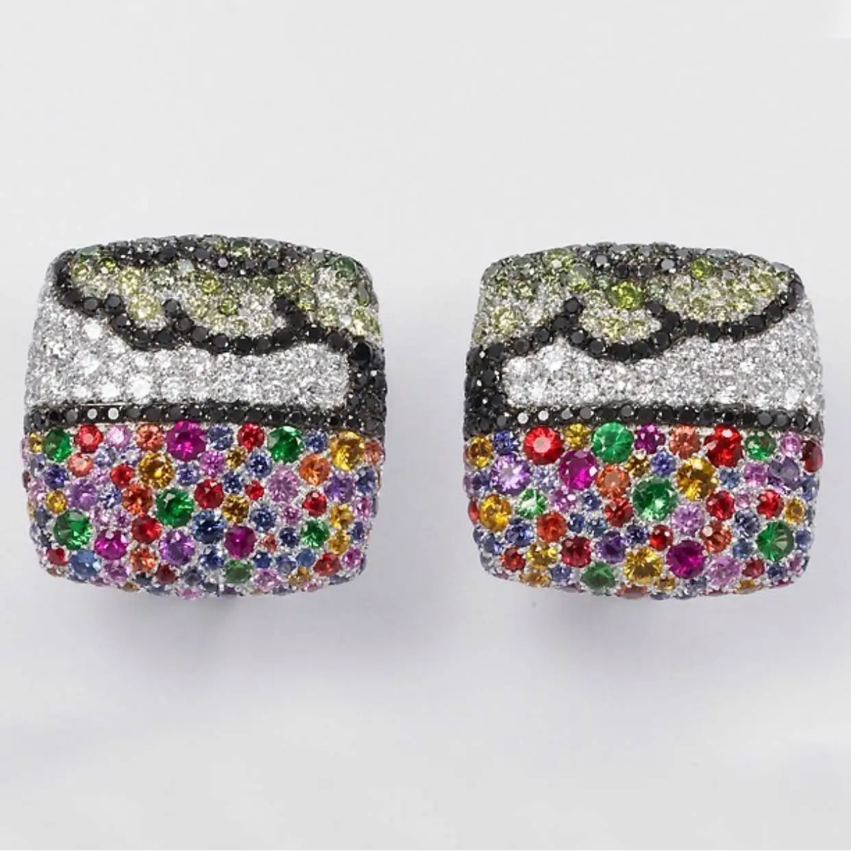 

missvikki Luxury Fashion Big Square Stud Earring Bridal Women Girl Charm Jewelry Appointment Important occasion Stage Show Party