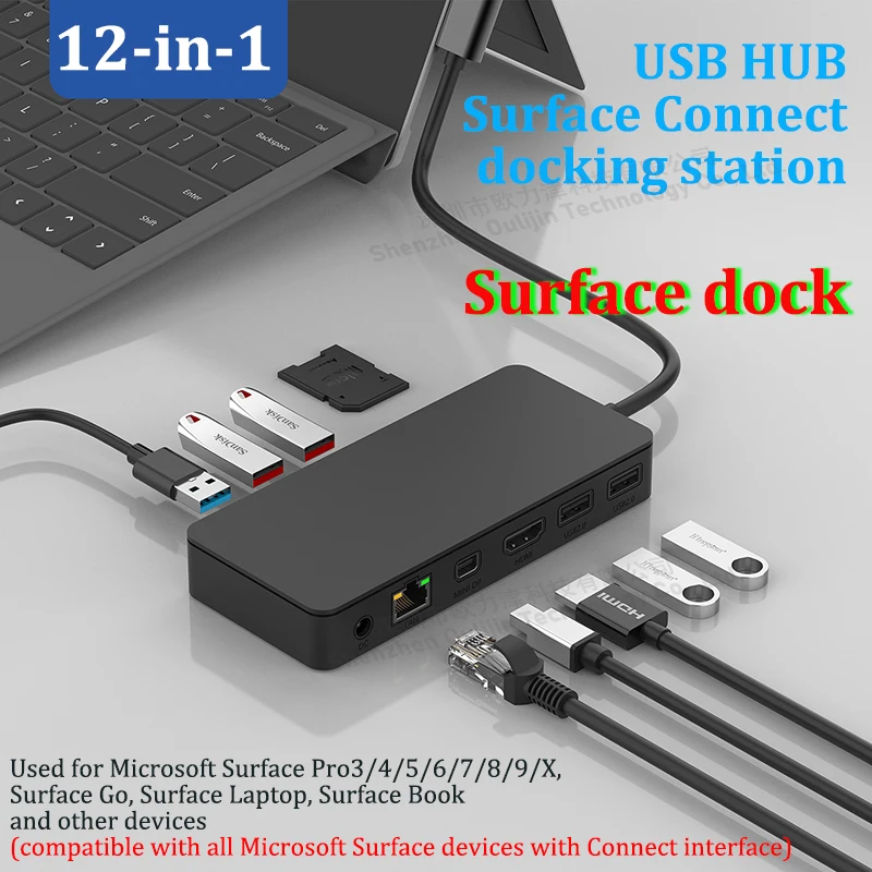 Imagem -03 - Mst Hub Usb Connect Dock 2x Hdmi Mini dp 4k 60hz para Microsoft Surface Pro Surface Book Surface go Surface Acessórios para Laptop