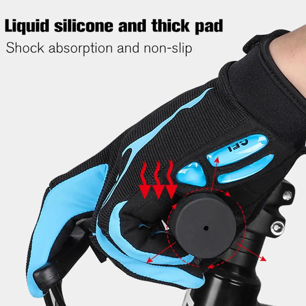 

Outdoor Men's Cycling Gloves Anti-slip Full Finger Riding Mittens Touch Screen Equipment for Mountain Bikes