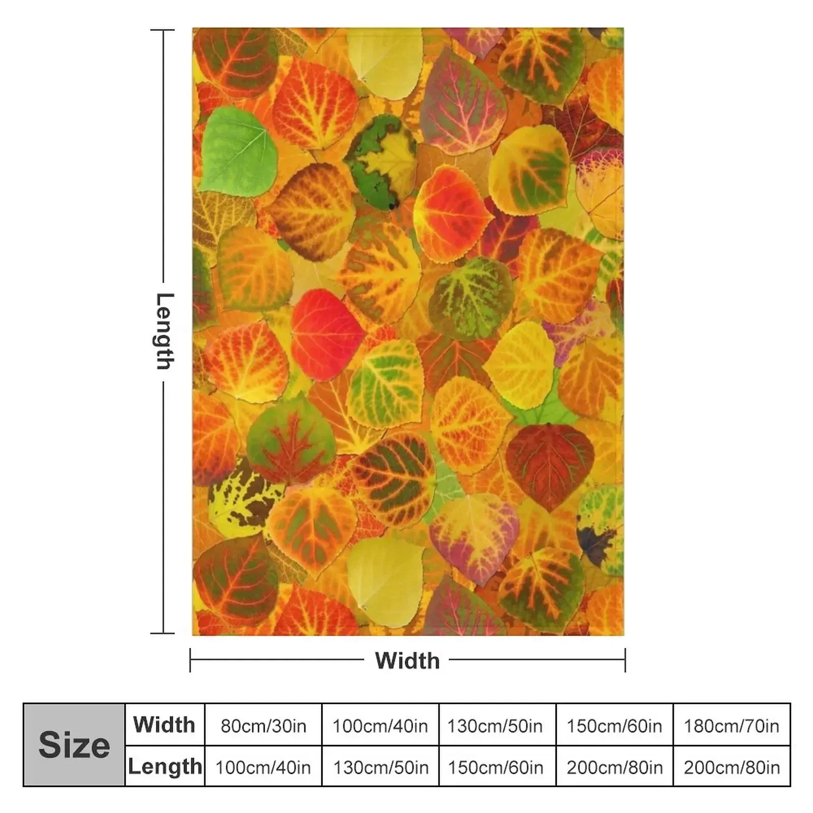 Aspen Leaves collage solid medley seamless 1 Throw Blanket Large Summer Cute Plaid Blankets