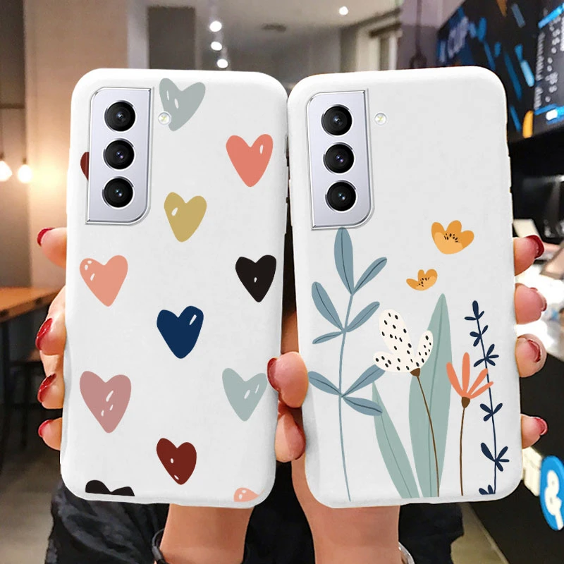 Case For Samsung Galaxy S21 5G S21 FE S 21 Ultra 5g Phone Cover Cute Cartoon Candy Painted Soft TPU Coque For Samsung S21 Funda