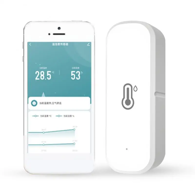 Sensor de temperatura e umidade inteligente Tuya WiFi, Smart Home Assistant, Produção de segurança, Trabalhar com Alexa Home