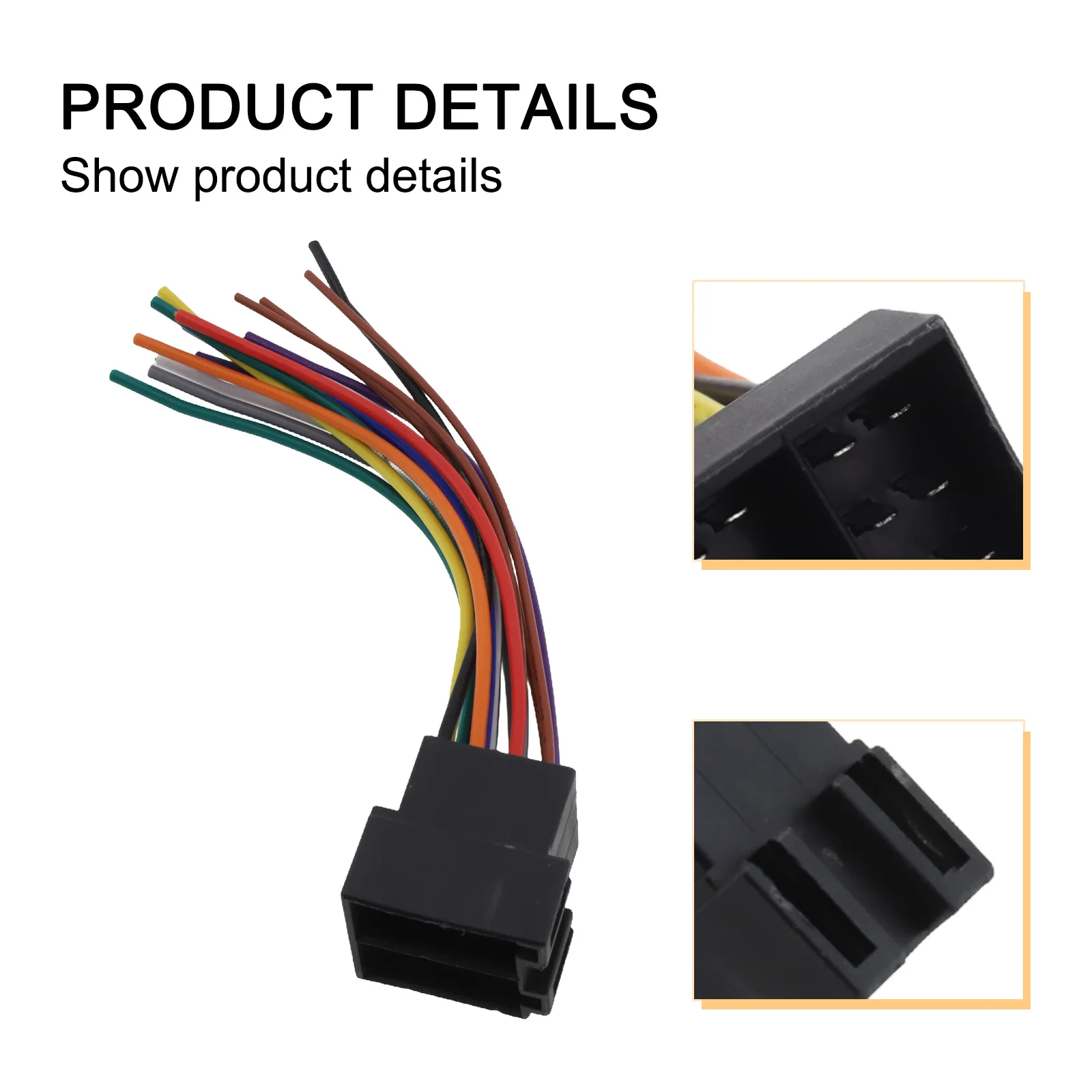 Car Radio Power Adapter Connector Light Brightness Manual Measurement Data Monitor Brightness Quick Installation