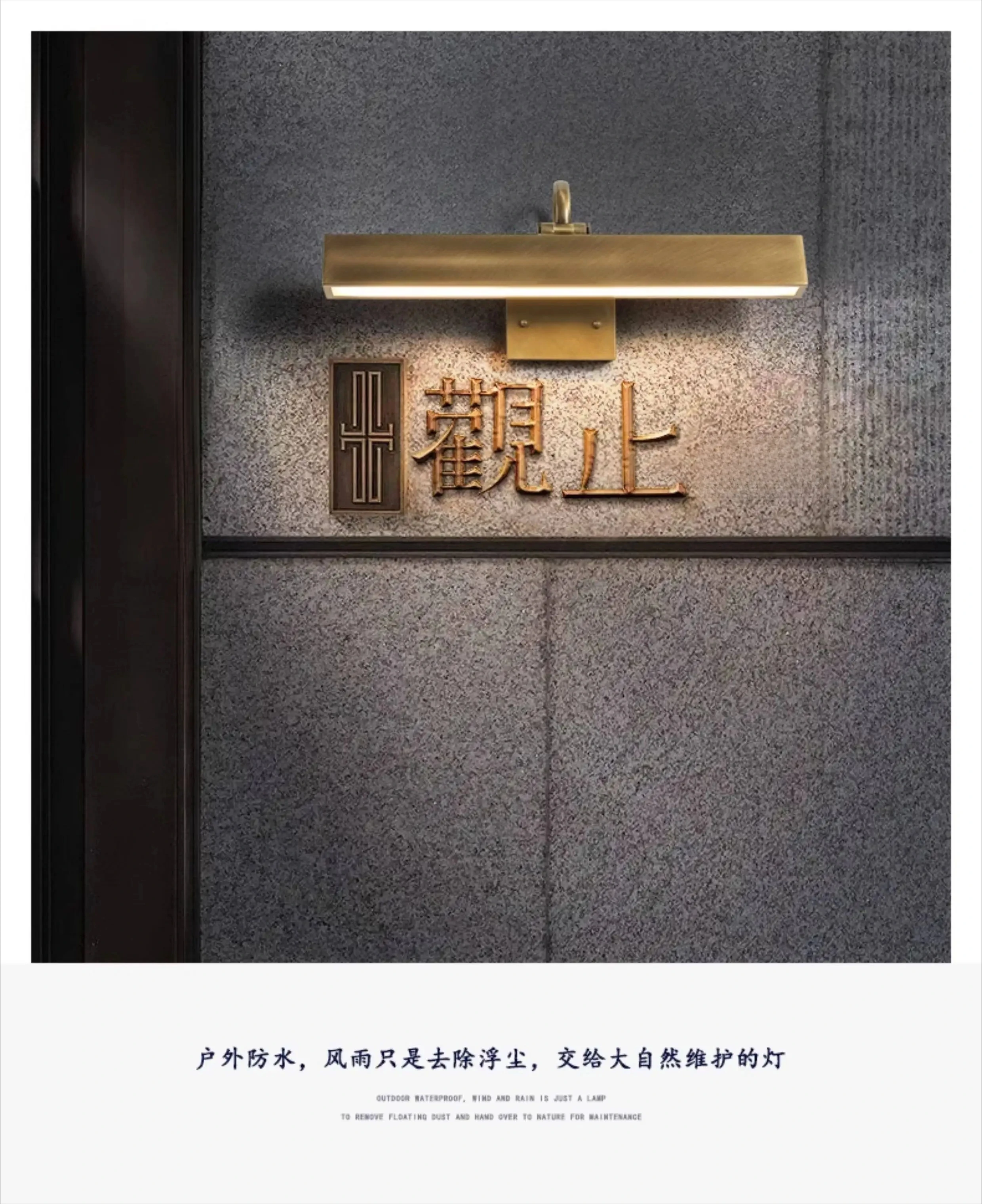 Door head lamp Mirror Front photo Outdoor waterproof wall lamp Signature lamp at the entrance of the shop
