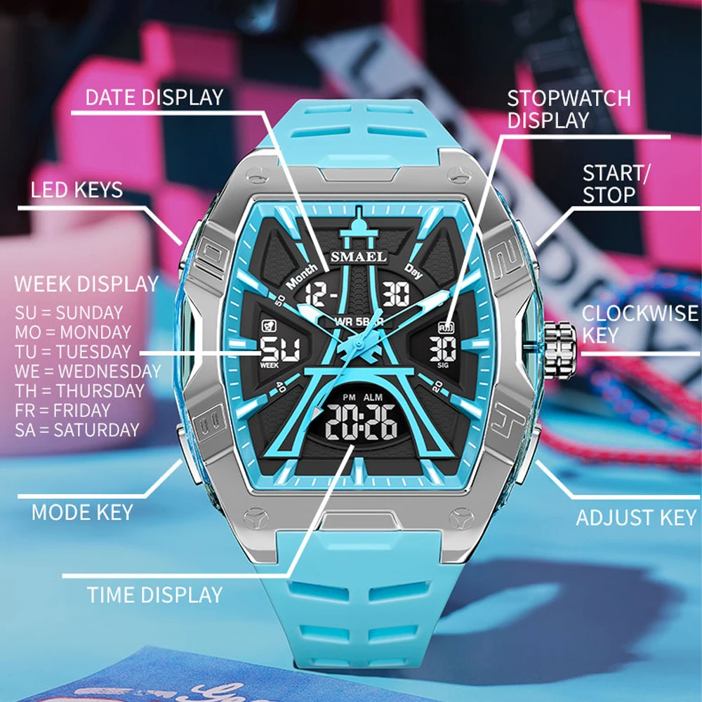 SMAEL 高級メンズ腕時計防水夜光時計男性用高品質 LED - Luxury Watch Jacob And Co のレビューと価格