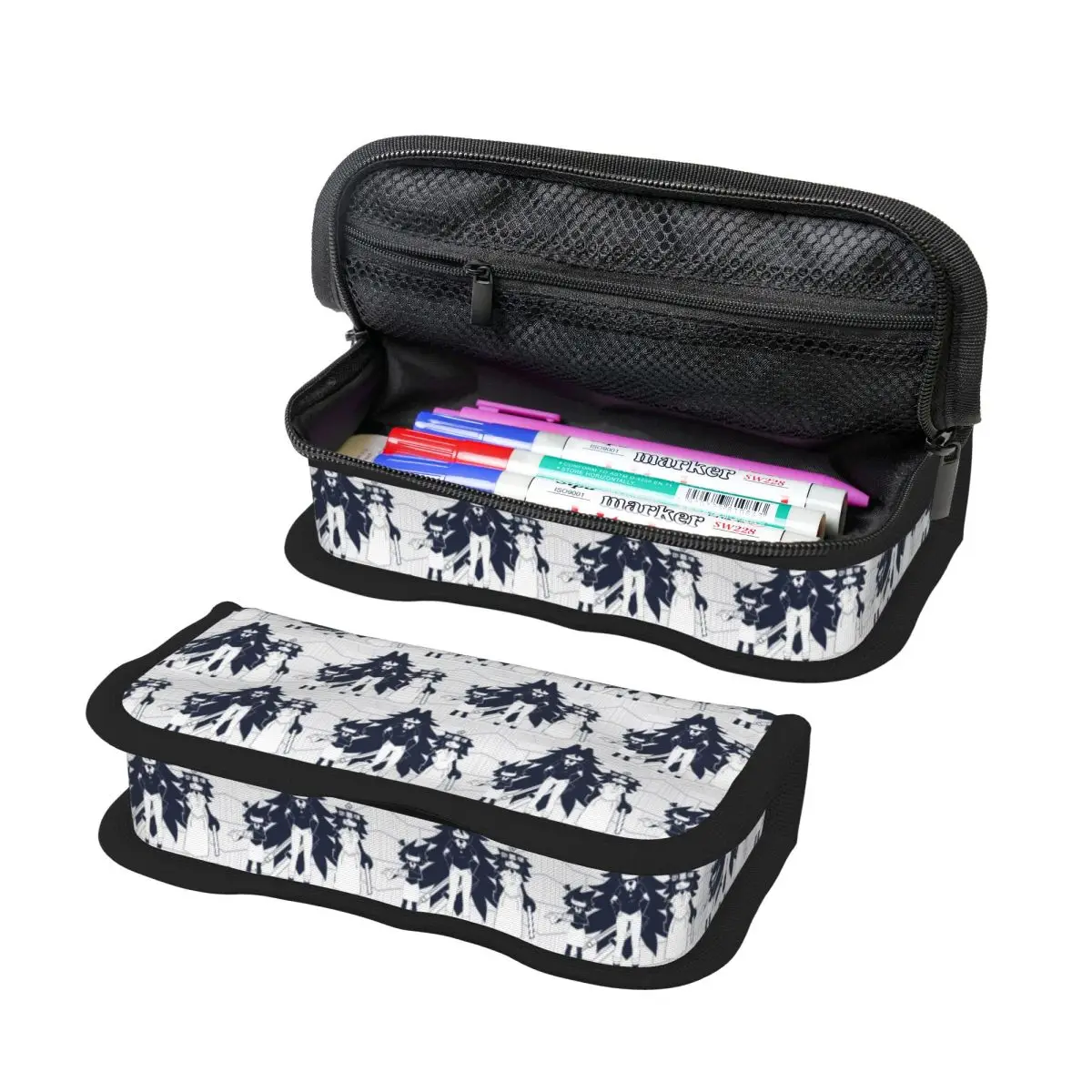 FPE Miss Circle Doodle Cartoon Game Pencil Cases Pen Holder Large Capacity Pen Box Pencil Bag for Boy Girl School