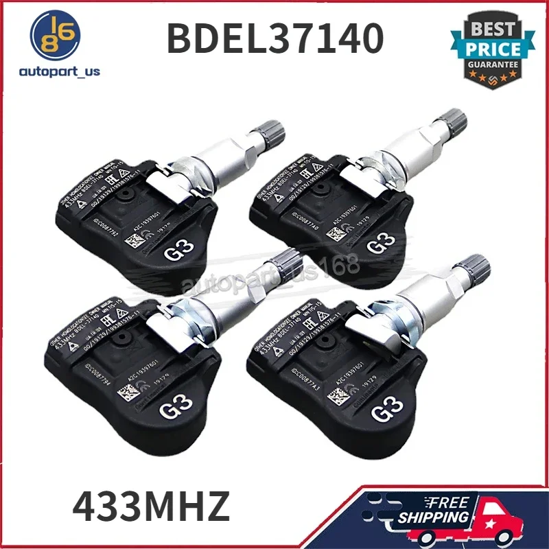 4PCS 433MHZ BDEL37140 BDEL-37-140 BHB637140 4Pcs TPMS Tire Pressure Monitor Sensor For Mazda 3 (BP) B-Hatch Xev CX-30