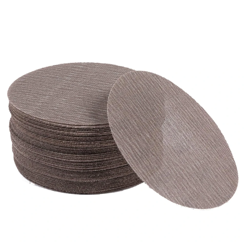 50pcs 6-Inch Mesh Abrasive Dust Free Sanding Discs 180 Grit Hook & Loop Anti-Blocking Net Sandpaper Sheets for Auto Body, Wood