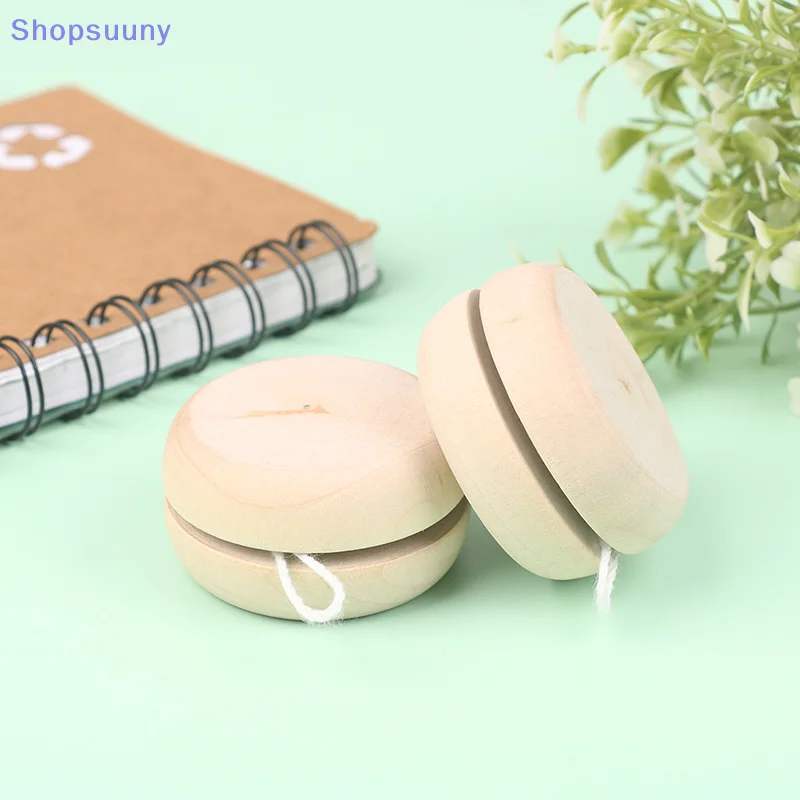 [SU]Wooden Yoyo Toy Color Mini Round DIY Yoyo Ball Hand-Made Crafts Log Toys Yo-Yo Creative Yo Yo Toys Gift[SU]