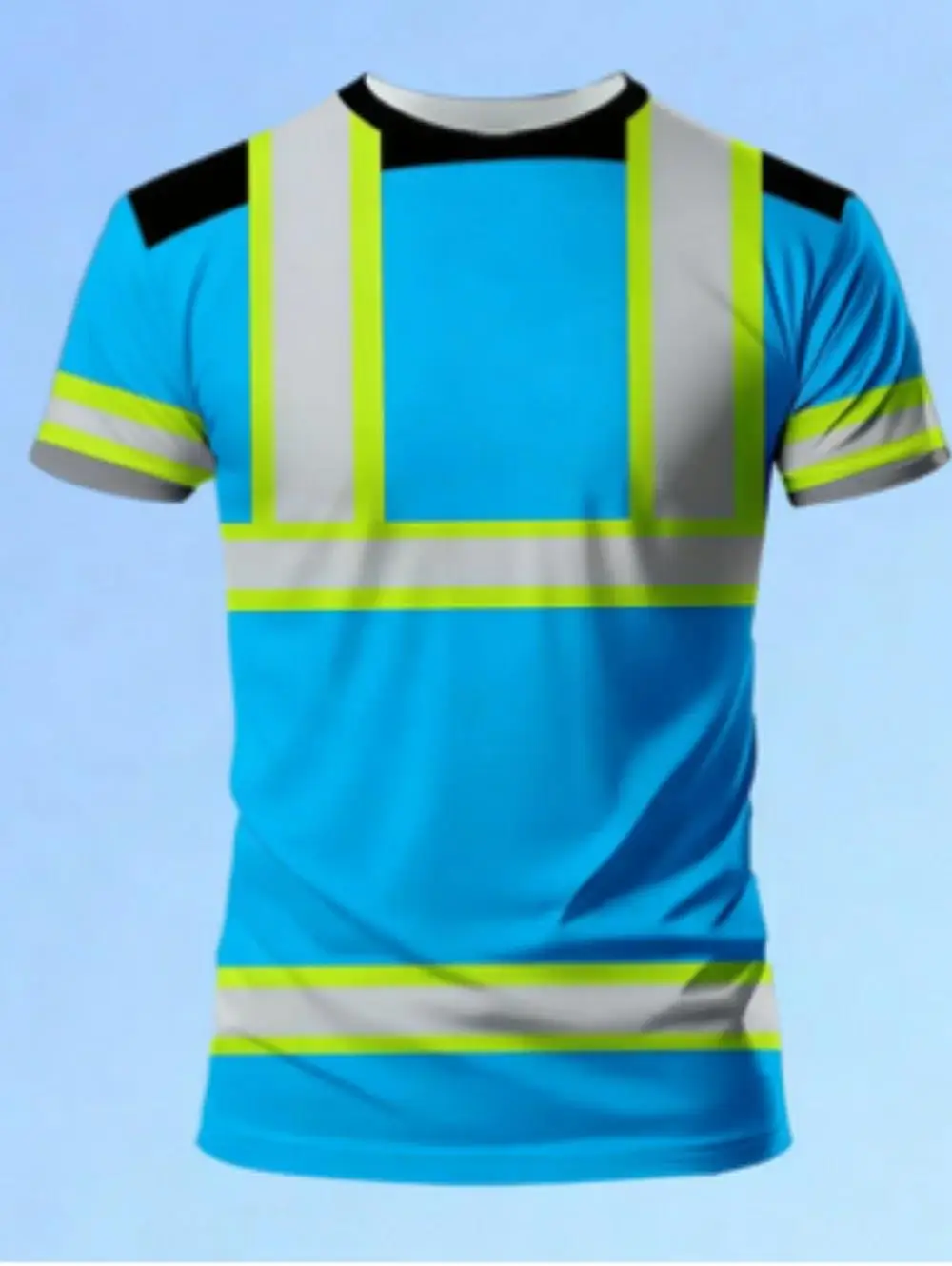 Neues Sicherheitslogo 3D-Druck Schnelltrocknend Atmungsaktives Herren-T-Shirt Outdoor Streetwear Sommer Kurzarm Tägliche Freizeitkleidung – Detail 7