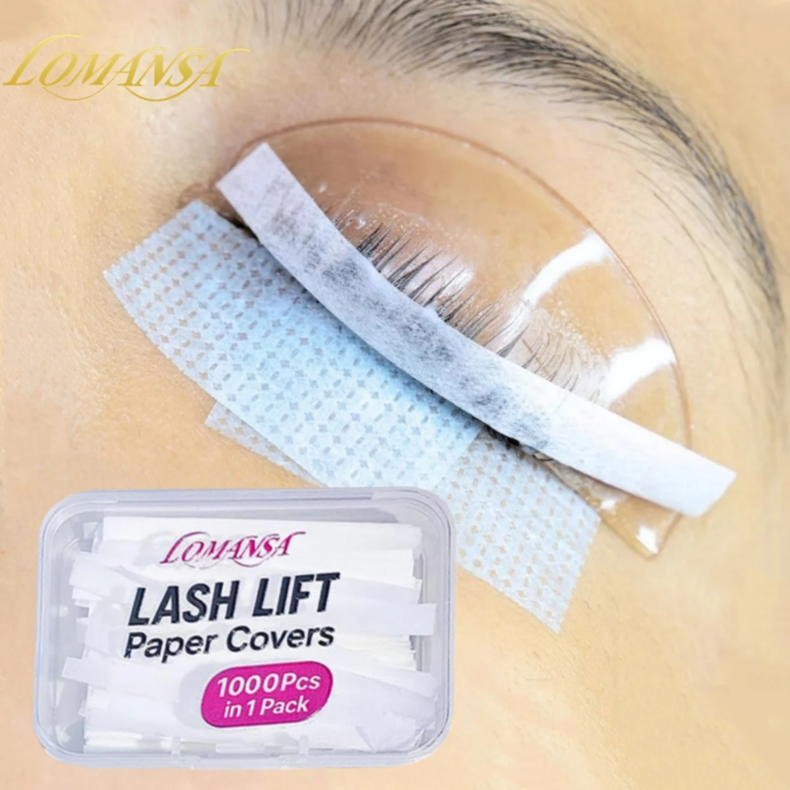 Lomansa Eyelash Perm Covering Paper Keratin Eyelash Lifting Film Press Paper Eyelash Pressing Paper Curling Fixing Eyelash Tool