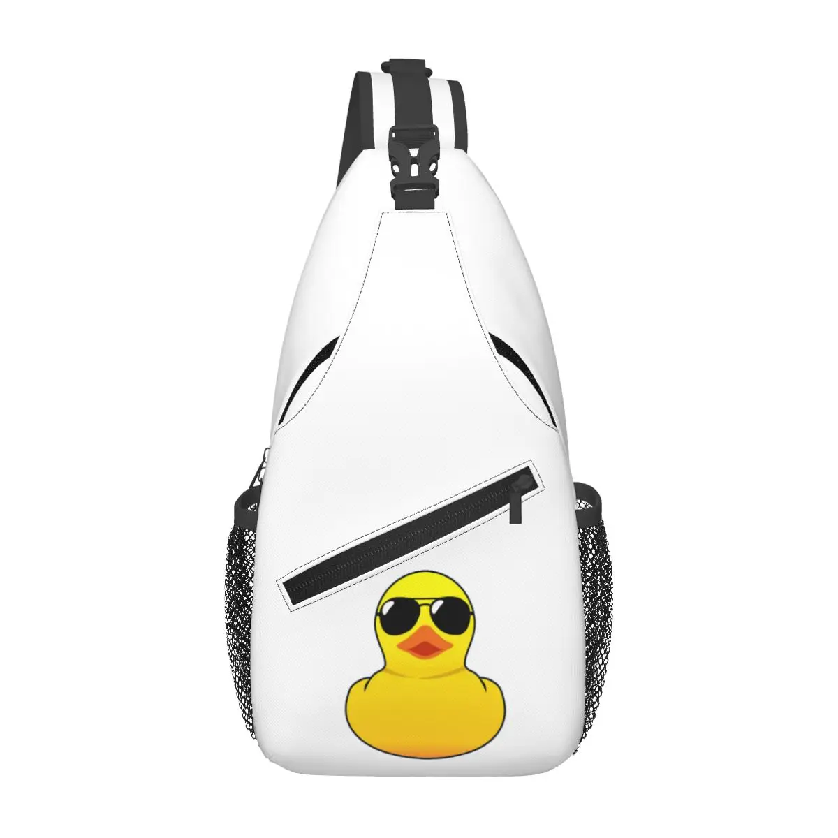 Cool Rubber Duck Chest Bag Men Sling Crossbody Backpack Chest Bag Travel Hiking Daypack Shoulder Bag