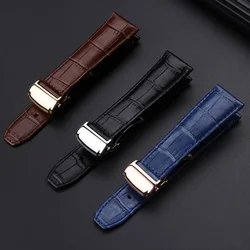 Women's Bracelet For MAURICE LACROIX Eliros Men's Watch band Calfskin Cowhide Wrist band 20mm 22mm cowhide Watch strap