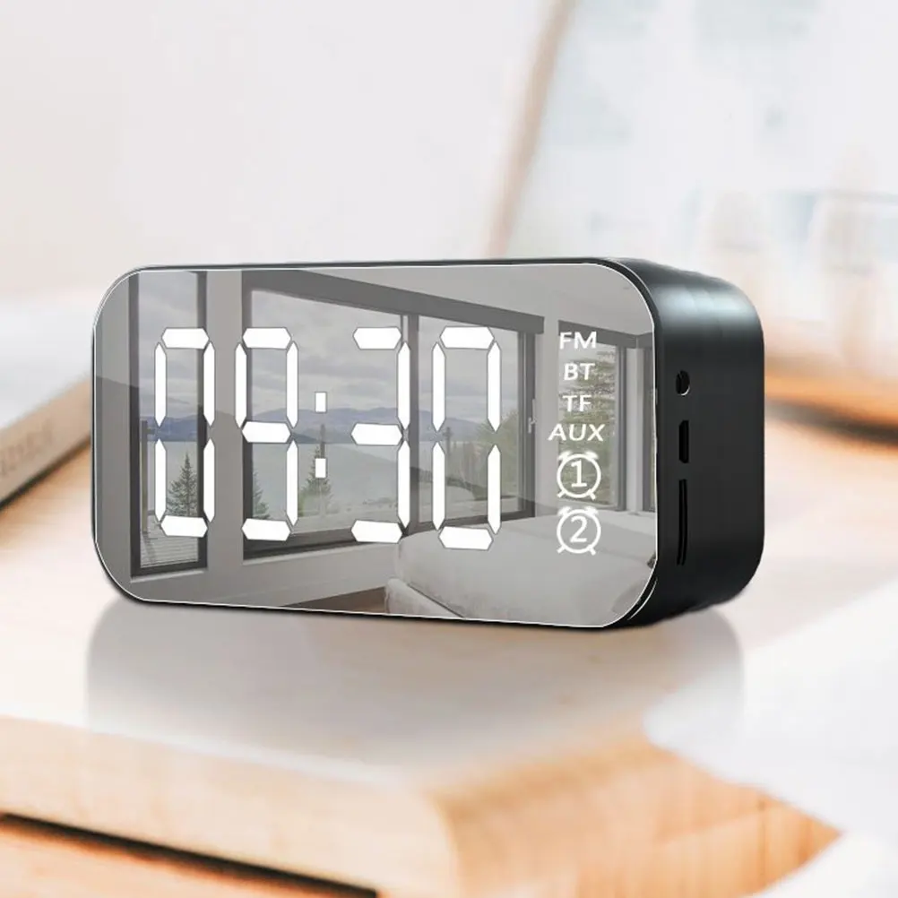 

Dual Alarm Speaker Intelligent Digital for Bedroom Large Display Decorative Wear Resistant Light Compact Portable