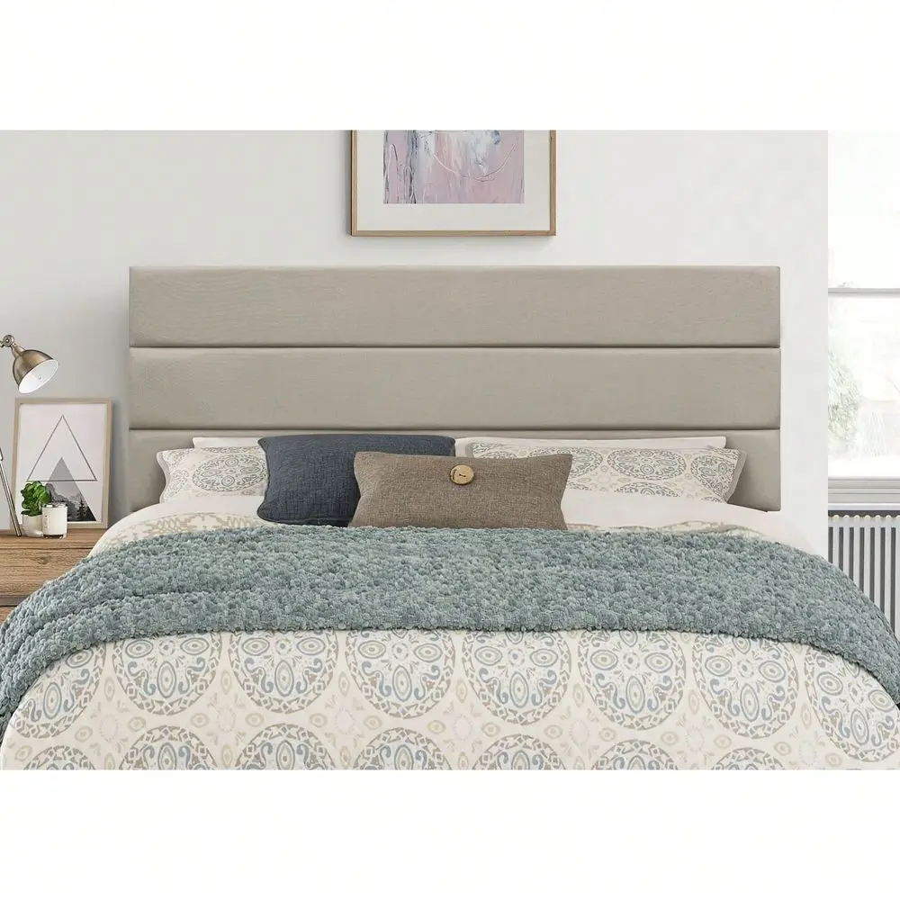 

Design Modern holstered Channel Tufted Headboard Easy Assembly, Linen Fabric, Bedroom Decor