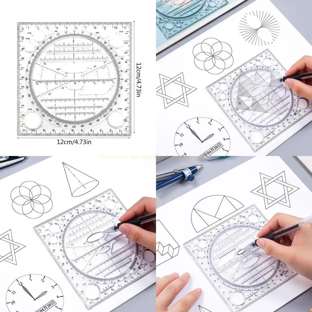 Multi-functional Geometric Drawing Ruler Architector Ruler for Stereogram Charts