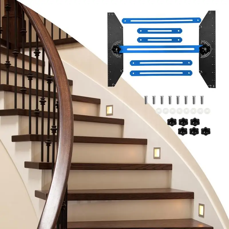 Strumento modello battistrada per scale Strumento per tracciare scaffale regolabile Utilizza facilmente lo strumento per misurare la maschera per