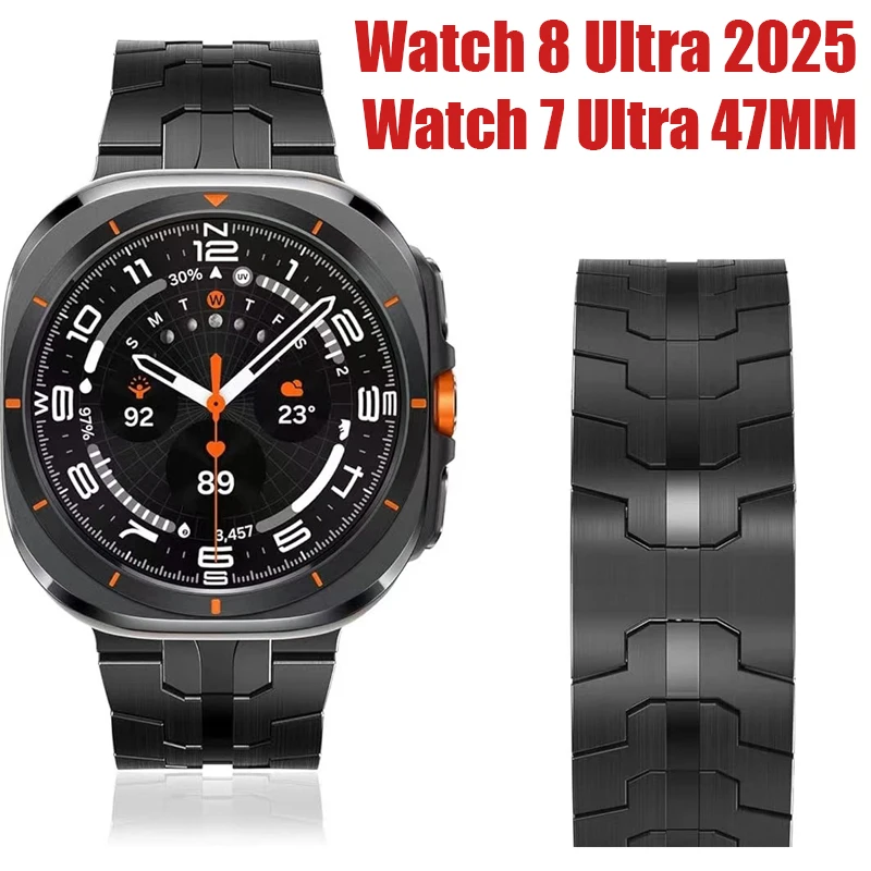 

Titanium Band for Samsung Galaxy Watch Ultra 2025 Men Bracelet Luxury Metal Strap for samsung 7 ultra GALAXY ULTRA 47MM Correa