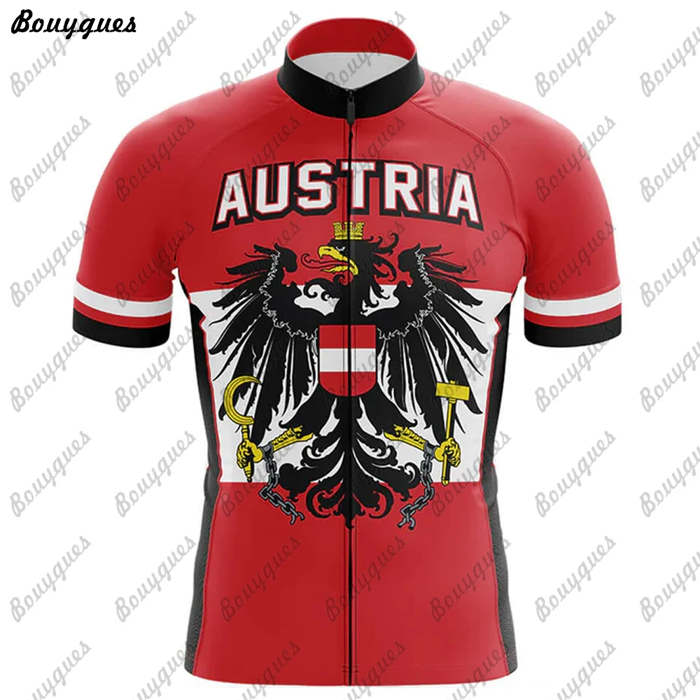 New AUSTRIA Team Men Cycling Jersey MTB Maillot Bike Shirt Downhill Jersey High Quality Team Mountain Bicycle Clothing