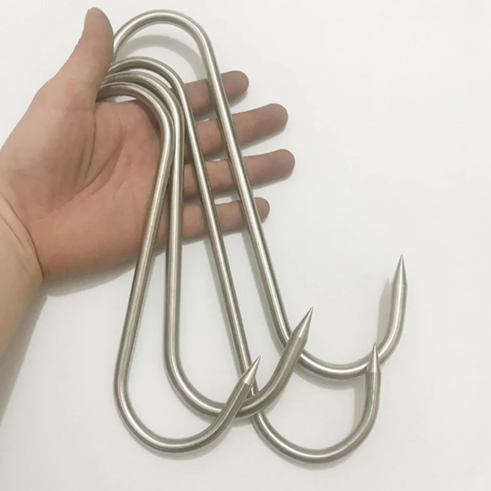 

10Pcs Stainless Steel Meat Hooks Sharp Hanging Hooks for Butchers Bbq Smoking Meat Processing Grill Grill Hook