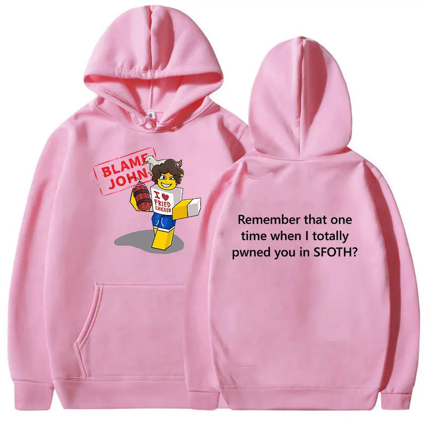 مضحك اللوم جون Shedletsky Forsaken ميمي هوديي الرجال النساء الصوف طويلة الأكمام المتضخم البلوز عارضة الأزياء البلوز هودي