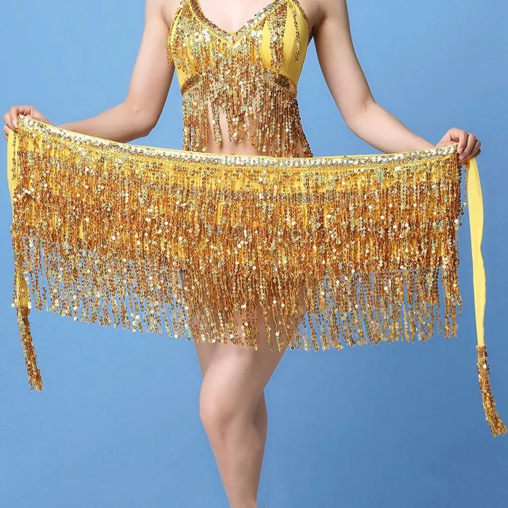 Veelkleurige Chiffon Voor Vrouwen Voor Meisje Kwastje Buikdans Riem Buikdans Accessoires Buikdansen Sjaal Buikdans Kostuums