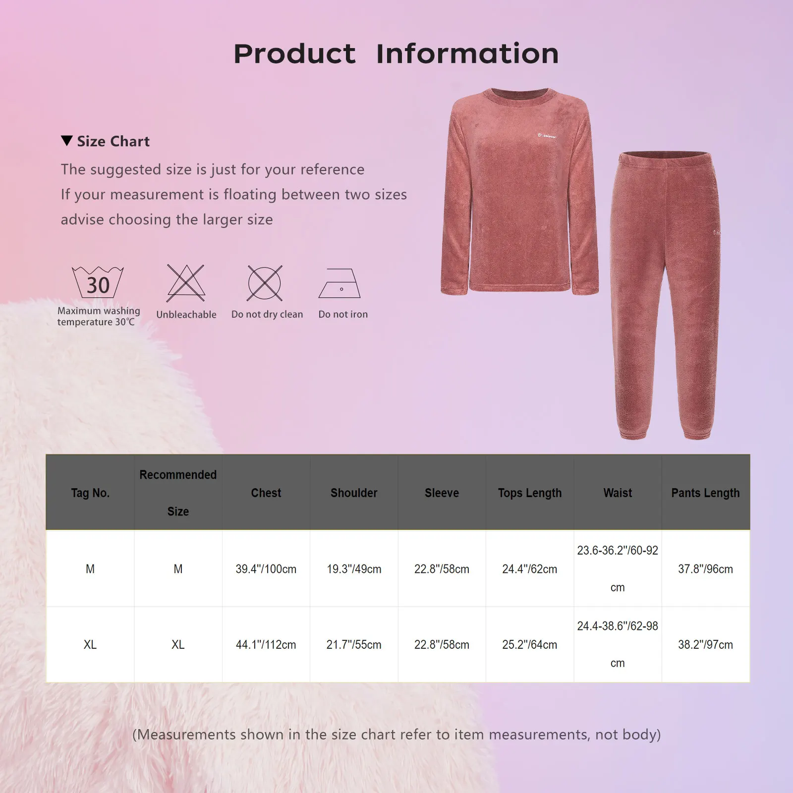 Womens Coral Velvet Pajamas Set Autumn Winter Warm Pajamas 2Pcs Outfit Sleepwear Pullover Tops Elastic Waistband Pants Suit