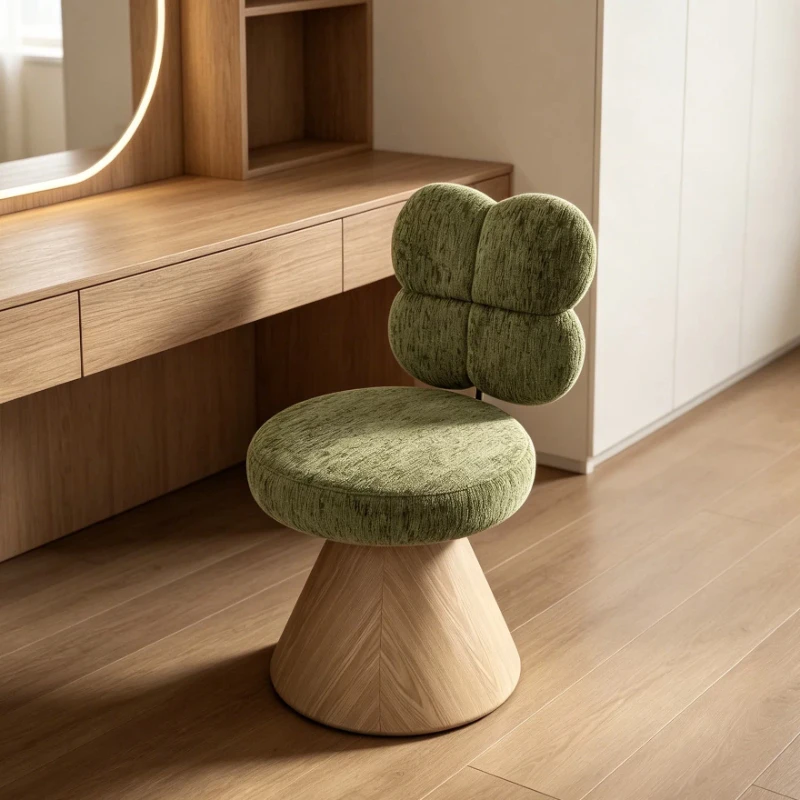 Modern Dressing Vanity Stool Dining Swivel Creamy Style Cute Vanity Stool Design Beauty Taburete Con Ruedas Luxury Furniture