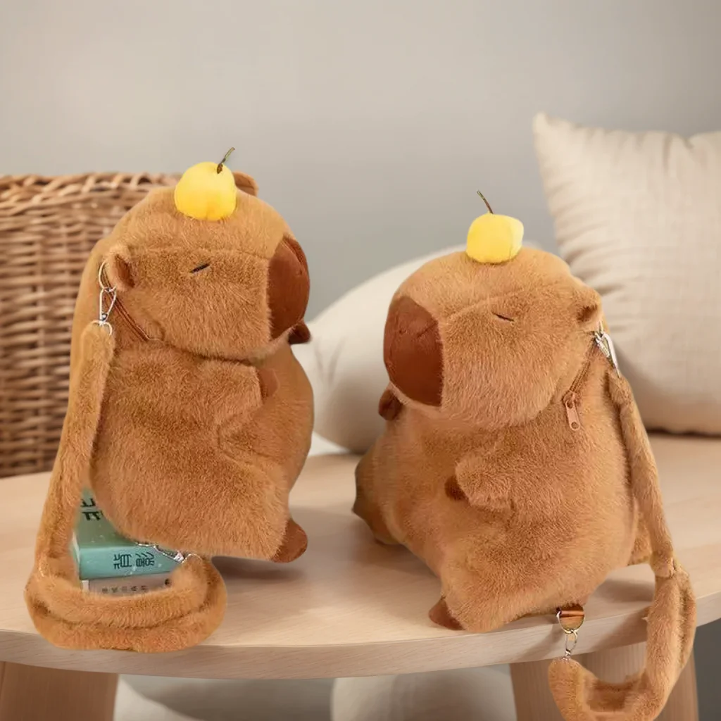 Niedlicher weicher Plüsch-Capybara-Rucksack für Mädchen, modische Umhängetasche für Frauen, Kawaii-Umhängetasche für Kinder, Geschenke für Freundin