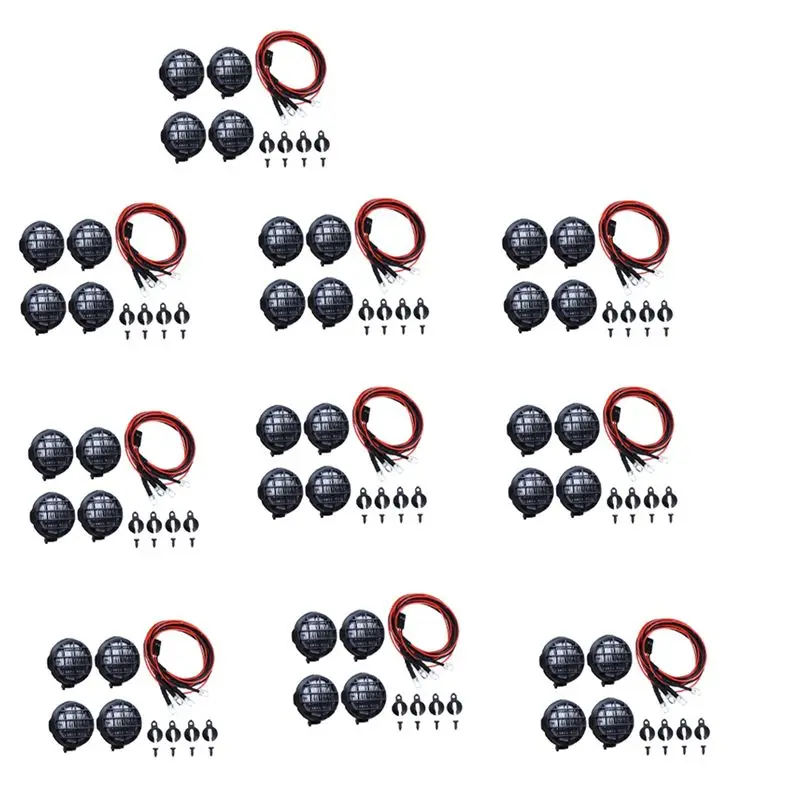 

ABJA-40X 4 светодиода белого света с плафоном для радиоуправляемых моделей 1/10 Traxxas Hsp, аксессуар для RC-машинок, запчасти для радиоуправляемых автомобилей C
