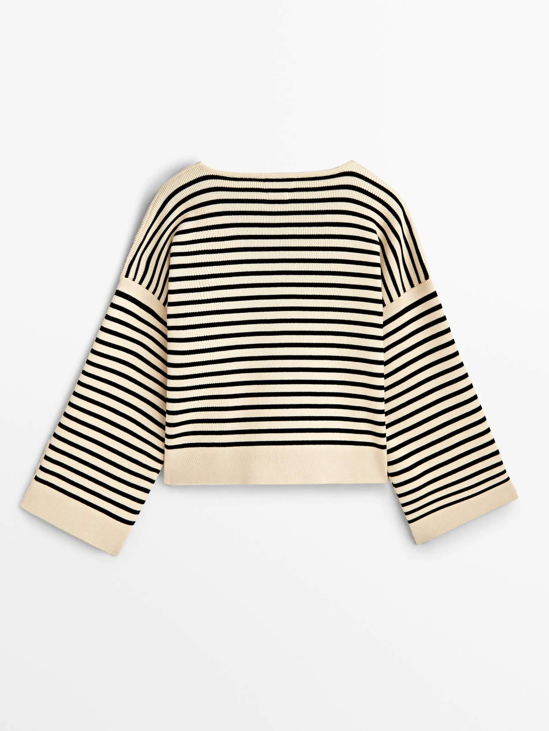 Ethereal MD 2023  autumn new style of Temperament striped knit V-neck loose long-sleeved sweater