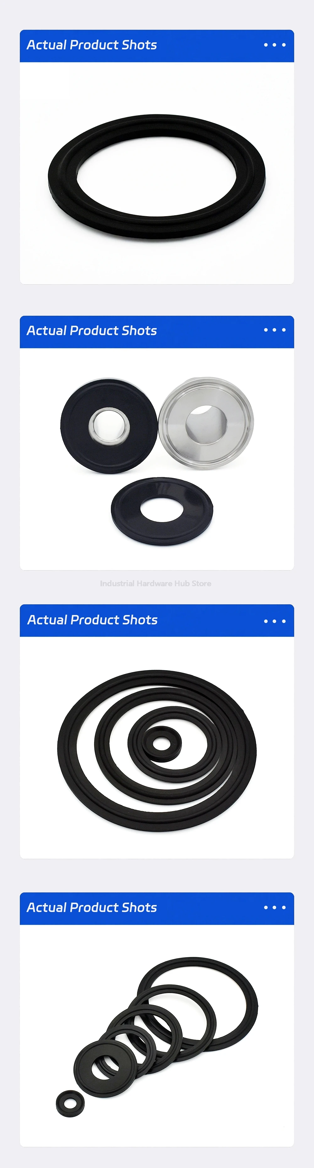 Sanitäre Tri-Clamp FKM-Dichtung, 1/2" 3/4" 1" 1,5" 2" 2,5" 3" 3,5" 4" - 10" Dichtungsring für Heimbrau- und Lebensmittelrohrverschraubungen – Detail 4