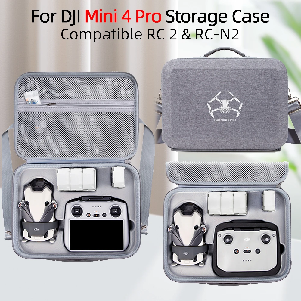 For DJI Mini 4 Pro Portable Storage Bag Carrying Case Travel Shoulder Bag Drone Accessories Scratch-Resistant Handbag