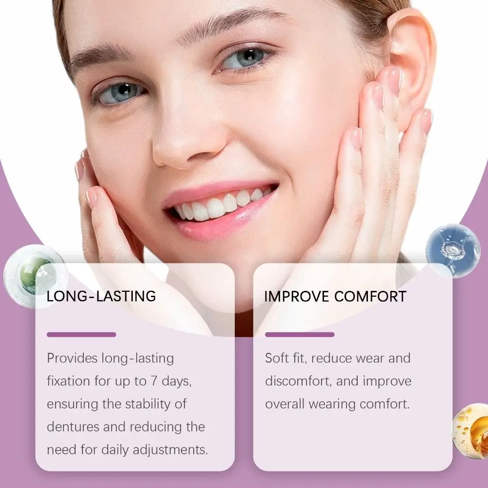 Seamless Fit Denture Adhesive Reusable Comfortable Denture Fixation Adhesive Oral Health Care Thermoplastic Denture Adhesive