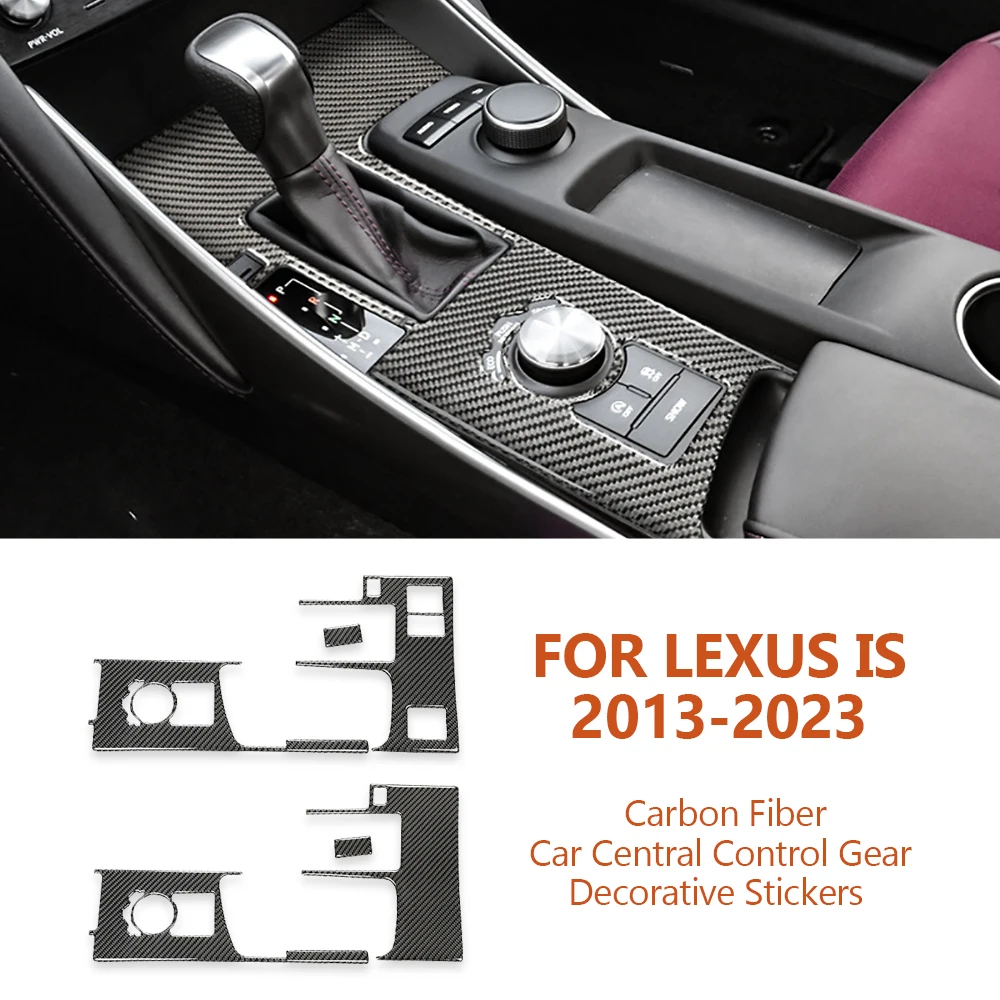 

For Lexus IS250 2013-2023 Carbon Fiber Car Central Control Gear Shift Panel Decorative Stickers Auto Accesorioss Para Vehículos