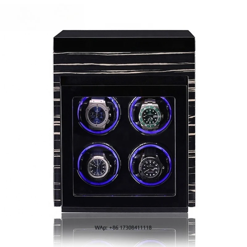 Luxury Automatic Wooden Watch Winder 2/3/4/6/8 Watches Eco-Friendly Durable Protective Lock Water Resistant Storage Case