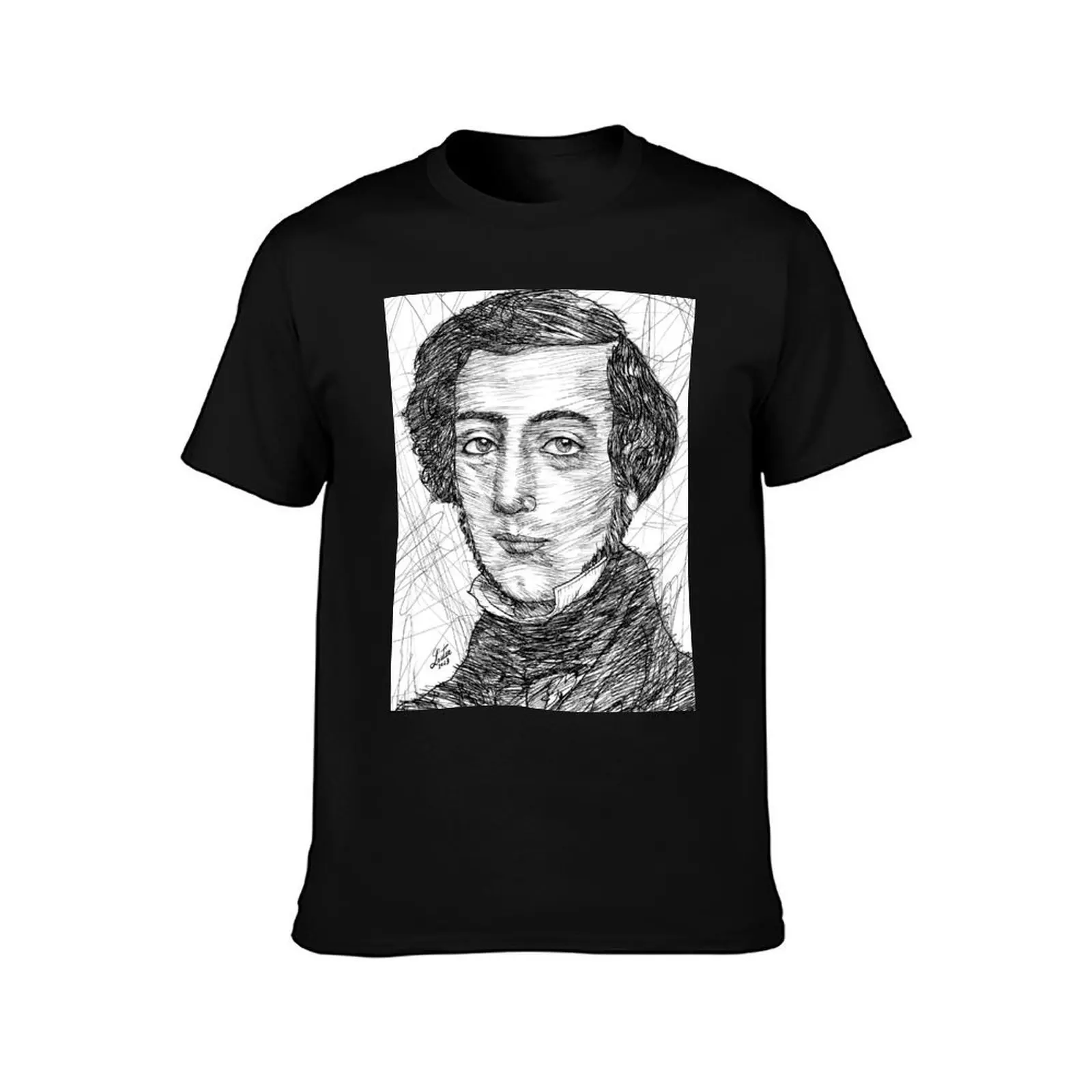 ALEXIS DE TOCQUEVILLE - ink portrait T-Shirt Work Casual Loose Fit T-Shirt